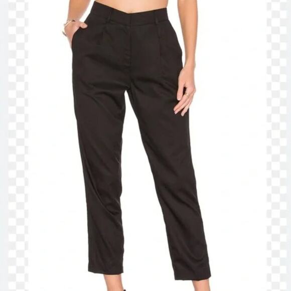 TROIS Black Wool Trouser Pants Ankle Crop size 2 - Picture 1 of 8